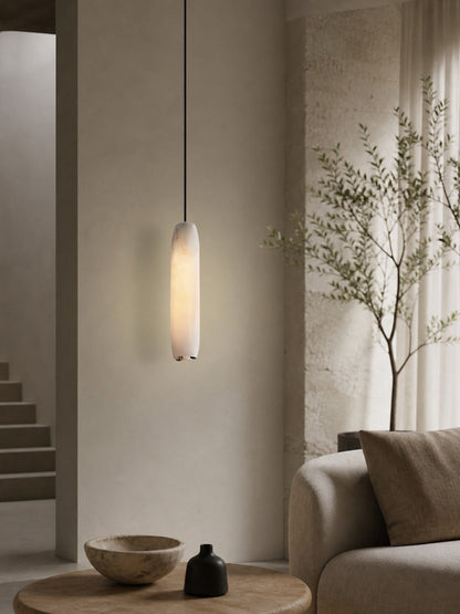 Alabaster Flute Pendant Light