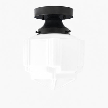 Geotower Glas Art Deco Deckenleuchte - Glasleuchte - Elegante Wohnbeleuchtung