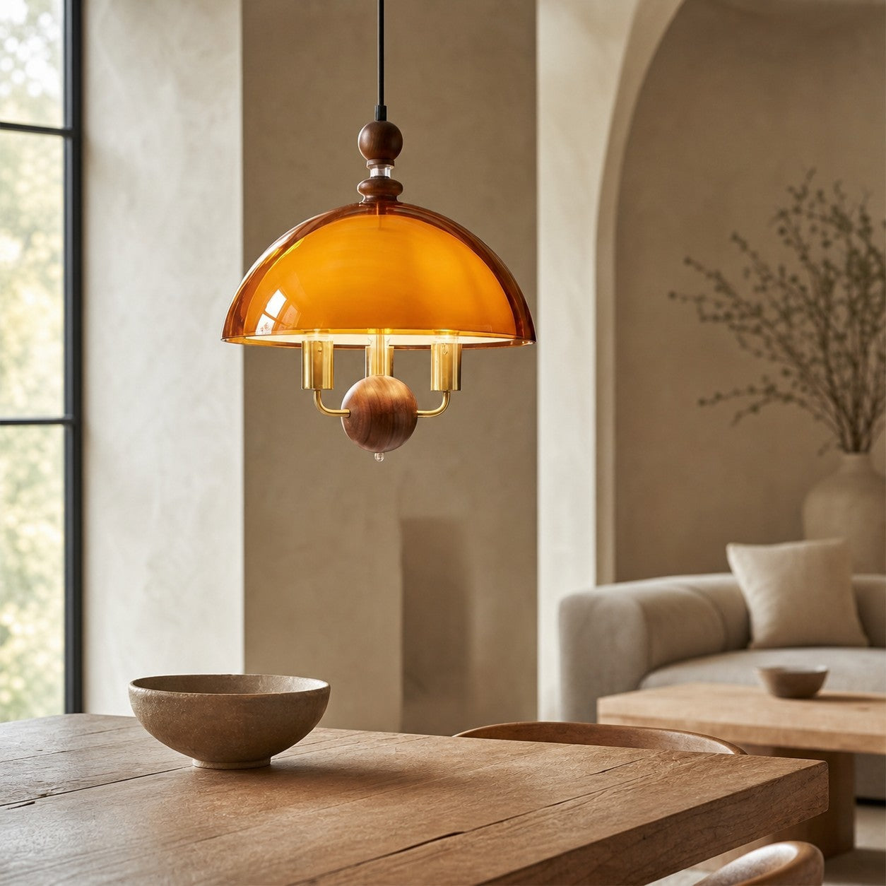 Afterglow Sunset Medieval Pendant Light - French Acrylic Pendant for Dining and Foyer