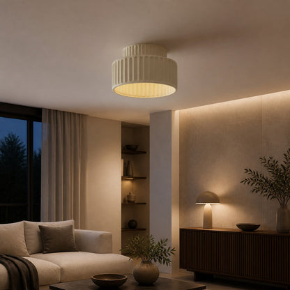 Tierna Bowl Flush Mount Ceiling Light - Soft Sculptural Nordic Form for Entryway