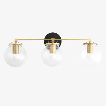 Glorica Glass 3 Shade Globe Vanity Light - Soft Bathroom Light Fixture