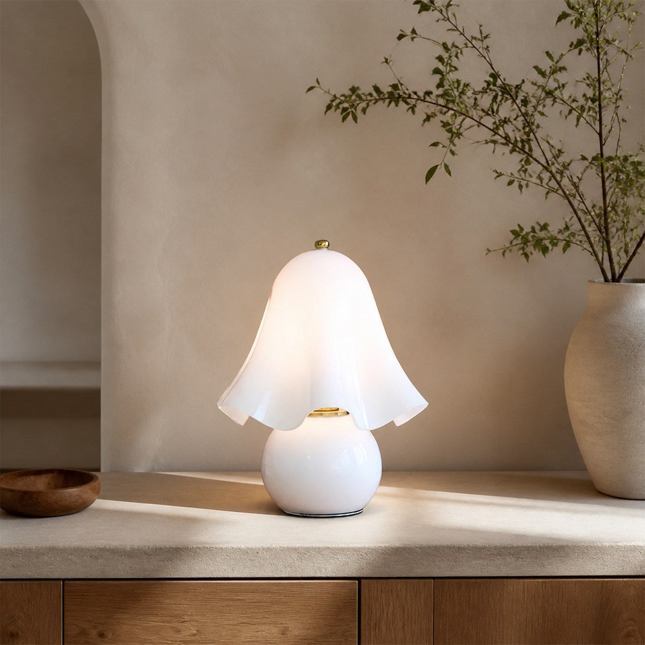 Bellina Decorative Table Lamp - Sculptural Bell Flower Shape