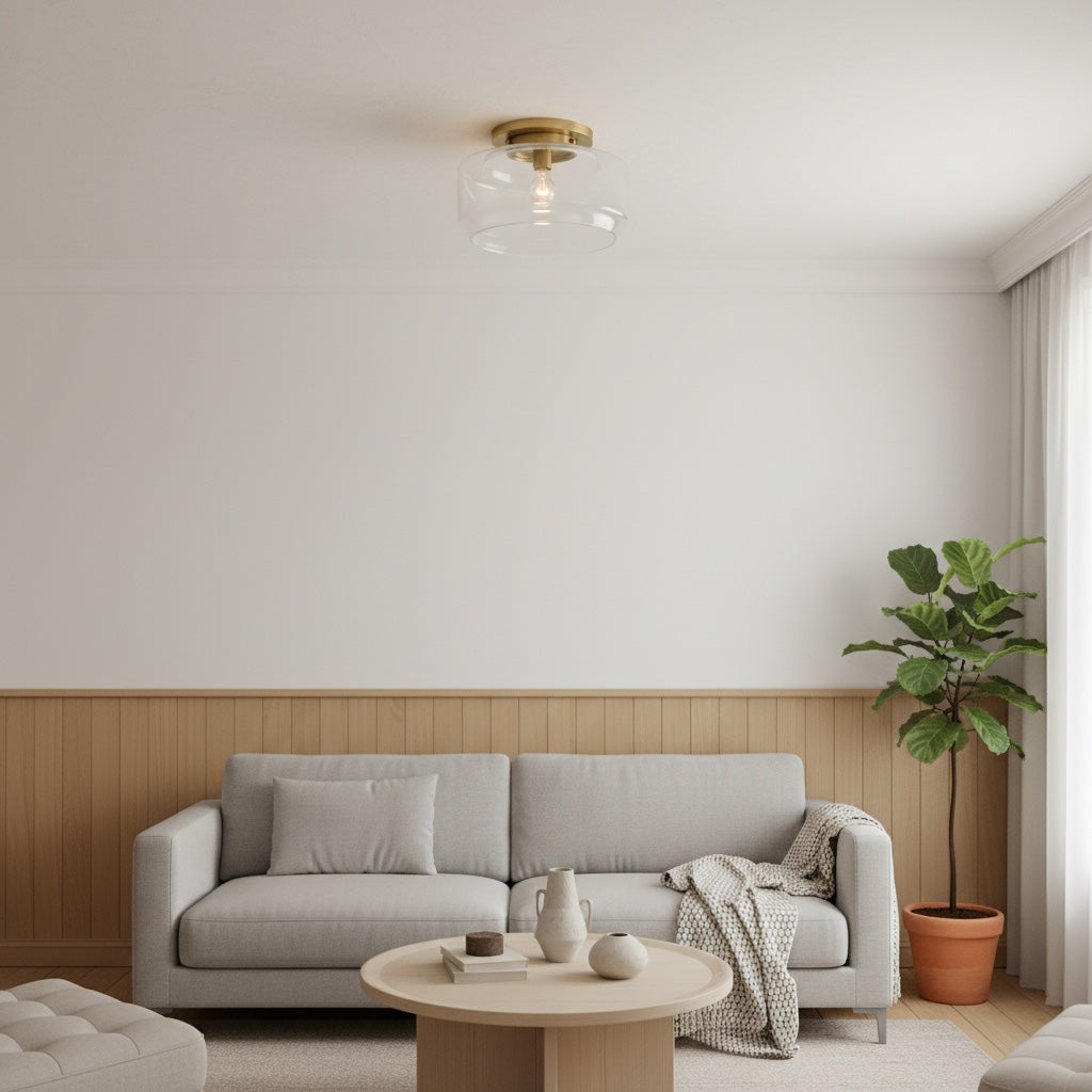 Ulavione Elegant Style Flush Mount Ceiling Fixture with Classic Form for Interior Spaces