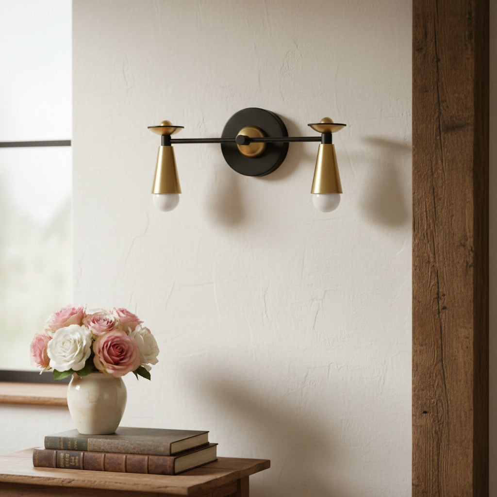 Pyralis Cone Modern Art Deco Lighting - Vintage Style Vanity Sconce Light