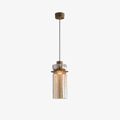 Style B amber brass pendant light
