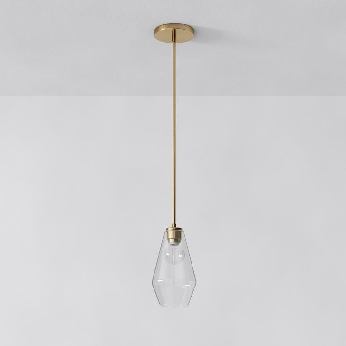 Merin Transparent Glass Sculpture Geometric Chandelier