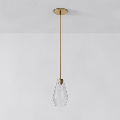 Merin Transparent Glass Sculpture Geometric Chandelier