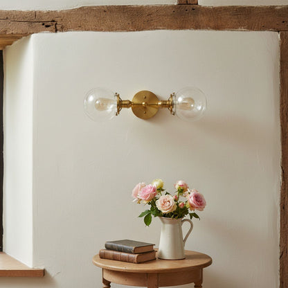 Lumio Globe Industrial Vanity Lighting- Modern Double Globe Wall Light