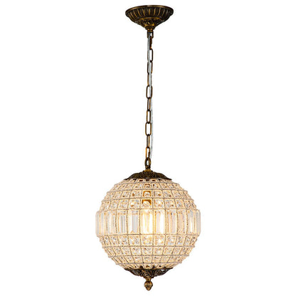 Luxuriöse Vintage Kristall Kugel Pendelleuchte