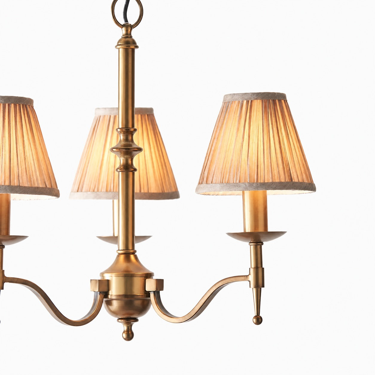 Tela Timeless Classic Elegant Multi Arm Stanford Chandelier - Metal Fabric Lighting for Living Room