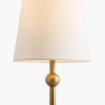 Serena Iron Table Lamp – Clean Lines and a Soft Linen Shade for Home Office or Bedside