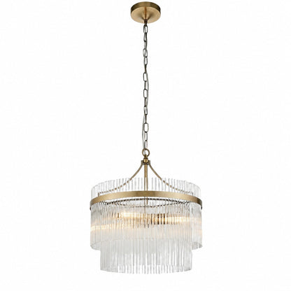 RibGlow Pendant Light – Trio Pendant with Elegant Glass Rods for Dining or Hallway