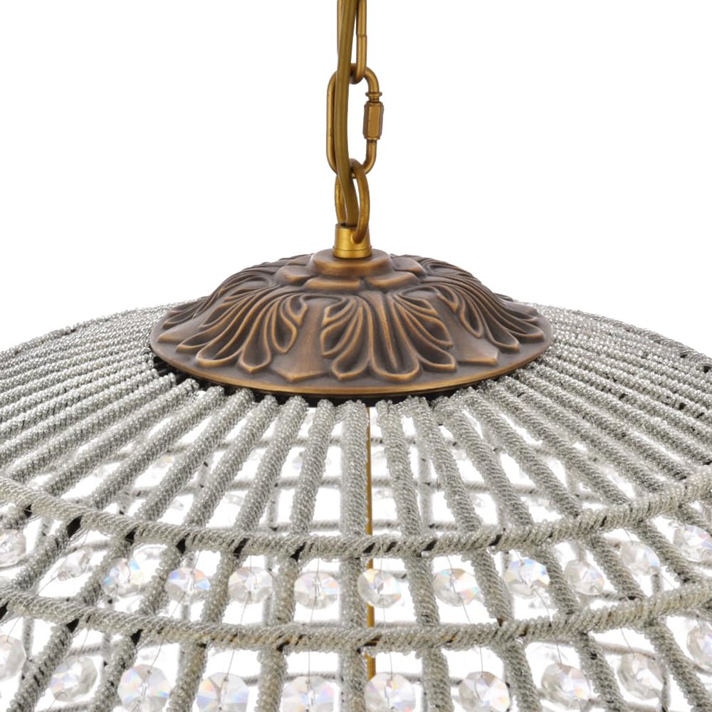 Luxuriöse Vintage Kristall Kugel Pendelleuchte