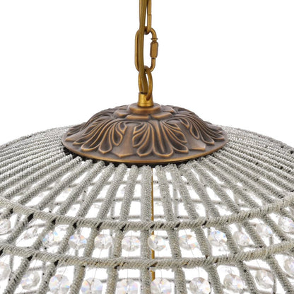 Luxuriöse Vintage Kristall Kugel Pendelleuchte