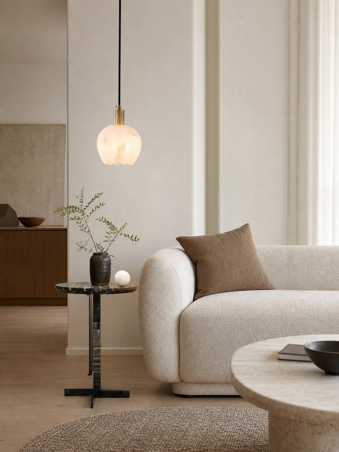 Lilin Alabaster Pendant Light