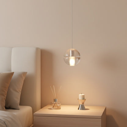 Lorivo Decorative Crystal Sphere Pendant Light Starry Visual for Lounge Areas