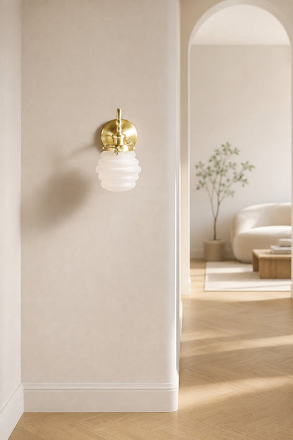 Capigia Glas-Metall-Waschtisch-Wandleuchte – Moderne Badezimmerleuchte mit elegantem Stil