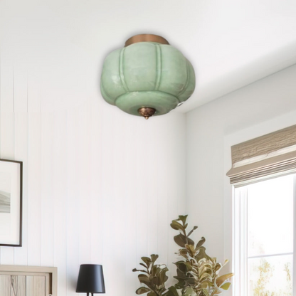 Eloise Deckenleuchte Milchglas - Unterputzmontage Deckenlampe Vintage