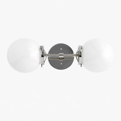 Lumio Globe Art Deco Vanity Light -  Opal Globe Bathroom Sconce