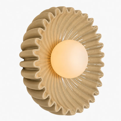 Glova Nordic Floral Ceramic Wall Light – Sculptural Accent Wall Lamp for Bedroom, Hallway, Living Room
