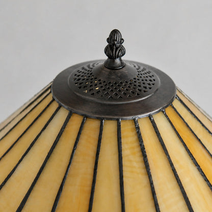 TF Jamelia Stehlampe aus Buntglas – Dekorative Stehlampe mit juwelenfarbenem Mosaikschirm und Metallsäule, ideal für Leseecken