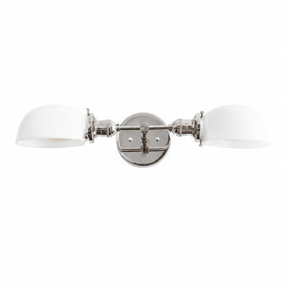 Ornato Luxe Mid-Century Vanity Light - Brass Bathroom Fixture with Opal Glass
