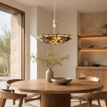 TF Schmetterlings-Pendelleuchte – Dekorative Buntglas-Pendelleuchte für Schlafzimmer oder Eingangsbereich 