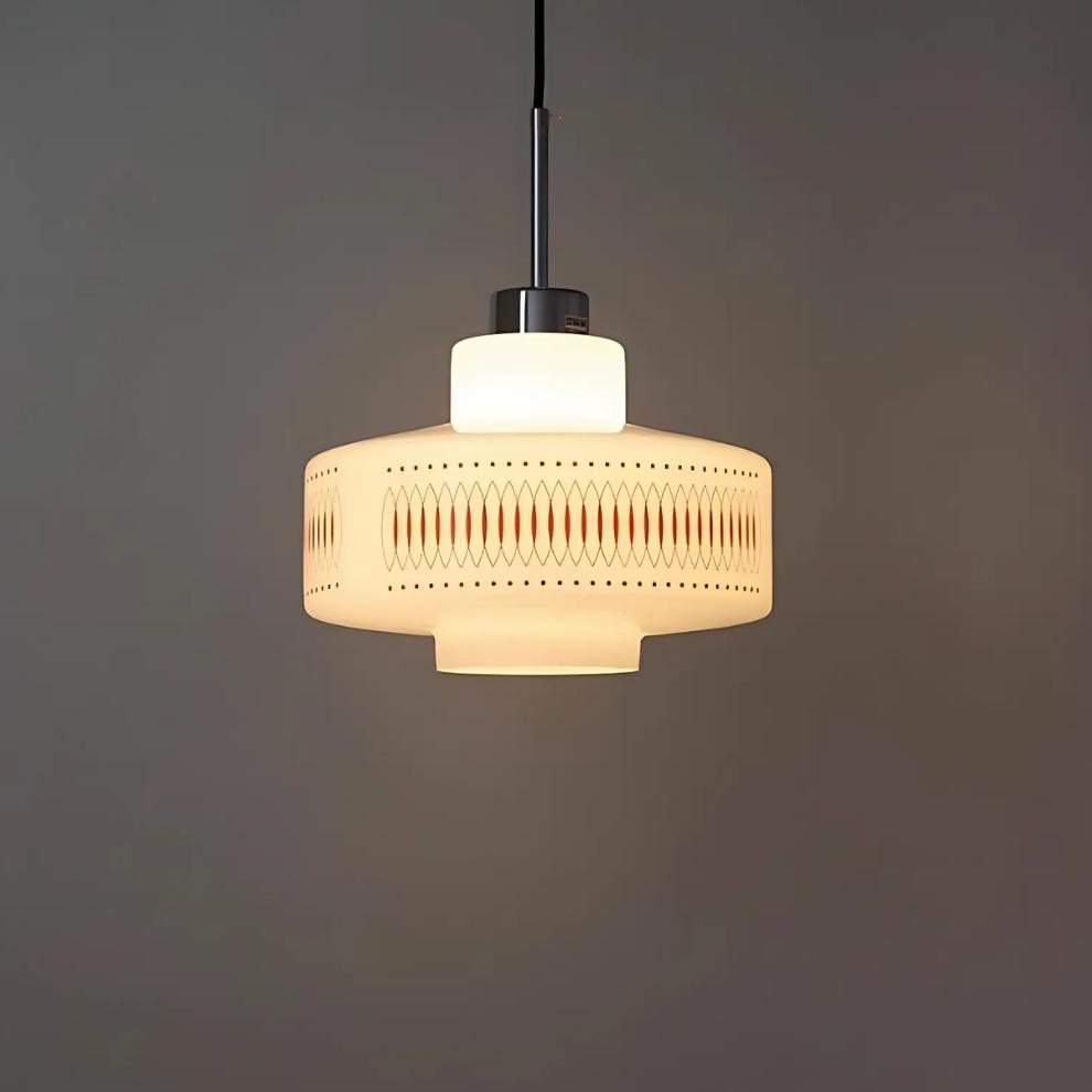 Vintage Bauhaus Opalglas Pendelleuchte