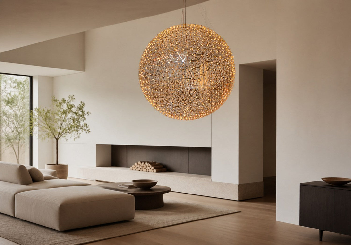 Silver Spark Ball Pendant Light