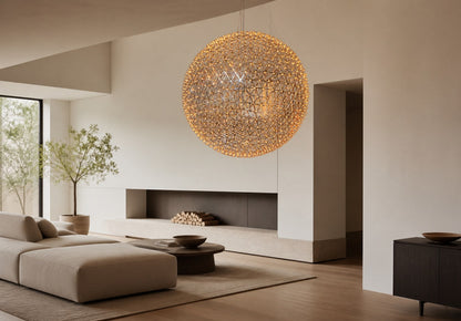 Silver Spark Ball Pendant Light