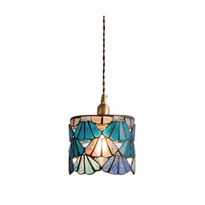 Vintagia Tiffany Inspired Pendant Light Fixture – Artistic Glass Shade Pendant for Dining Island and Entryway