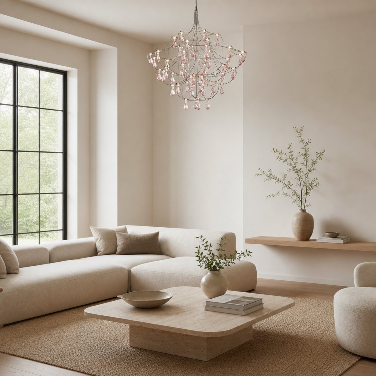 Crynora French Crystal Chandelier - Romantic Firefly Design in Luxe Style for Dining Room or Bedroom