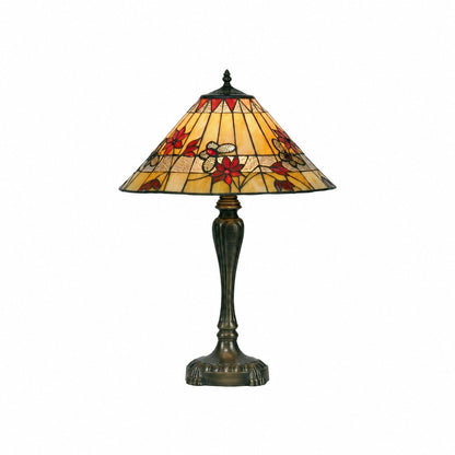 TF Butterfly Table Lamp – Hand-Cut Stained Glass Shade Table Light for Living Room and Bedroom