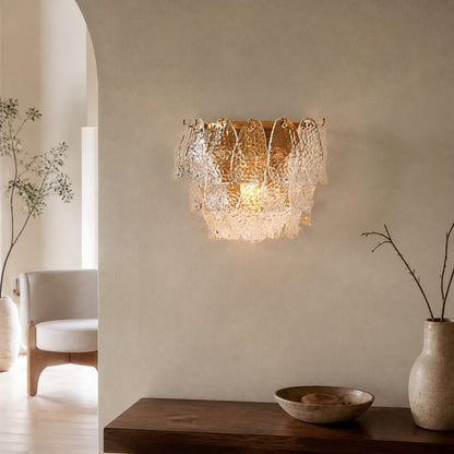 Lumvey Wandleuchte mit gestuftem Glas – Art-Deco-Wandleuchte für Badezimmer und Flur