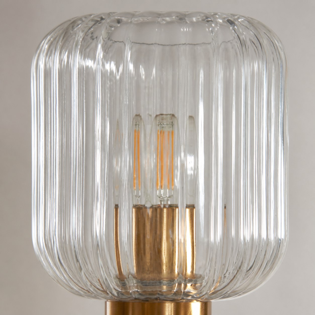 Korlisse Modern Marble Wall Light - Vintage Brass & Clear Glass Accent for Living Room and Hallway