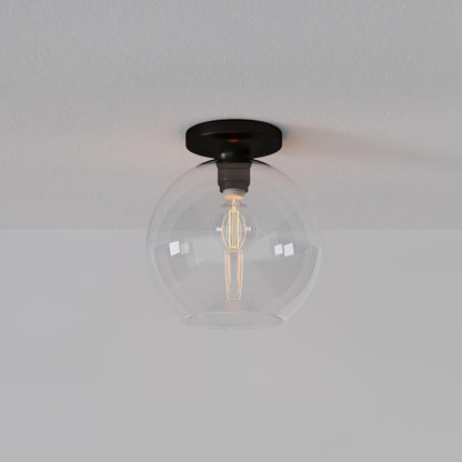 Selvion Modern Globe Pendant Light - Damp-Rated Bathroom Lighting - Luxe Glass Shade