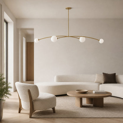 Arden Glass Pendant Chandelier – Minimalist Geometric Design for Modern Interiors