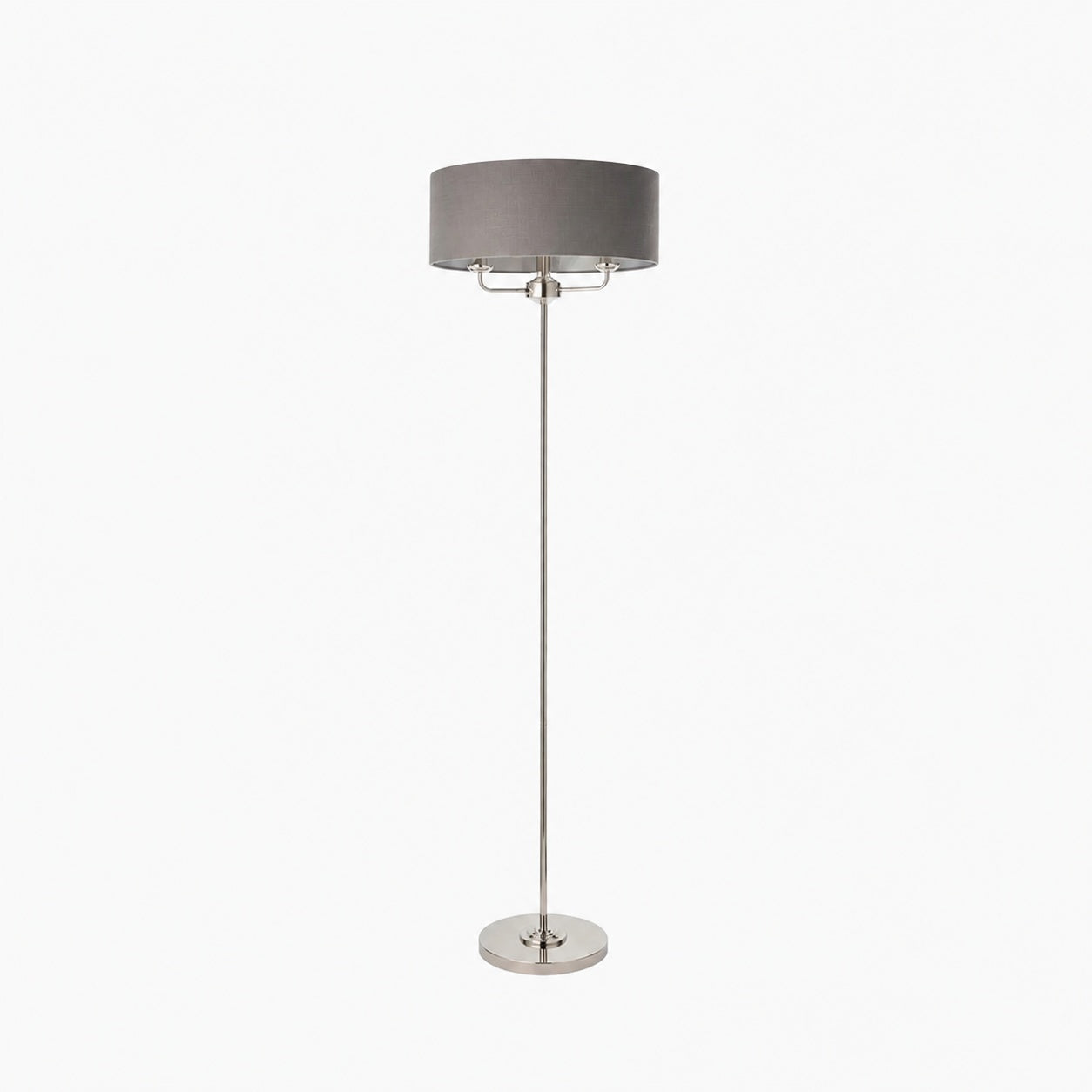 Tela Drum Shade Floor Lamp - Contemporary Fabric Standing Lamp for Home Office