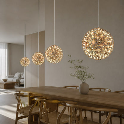 Silver Spark Ball Pendant Light