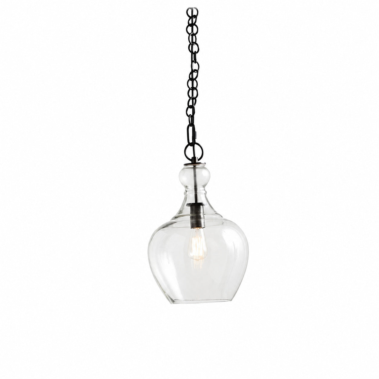 Lawson Glas-Pendelleuchte – Recyceltes und Milchglas mit Bronze-Akzent