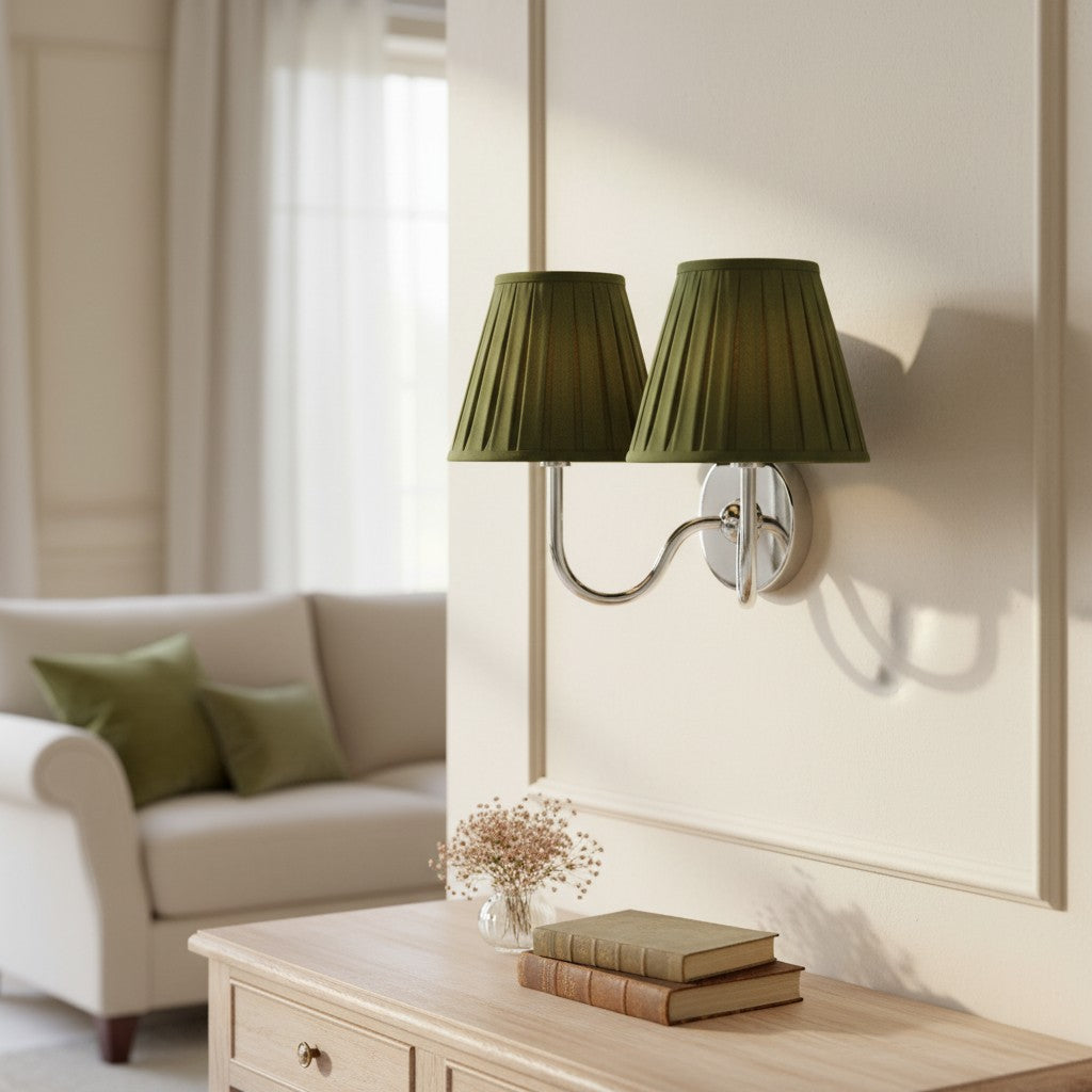 Luvora Decorative Pleated Shade Wall Lamp Vintage Modern Lighting for Corridor and Home Interiors