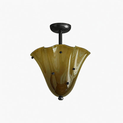 Bellina Decorative Glass Ceiling Light - Modern Sculptural Flush Mount