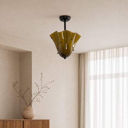 Bellina Decorative Glass Ceiling Light - Modern Sculptural Flush Mount