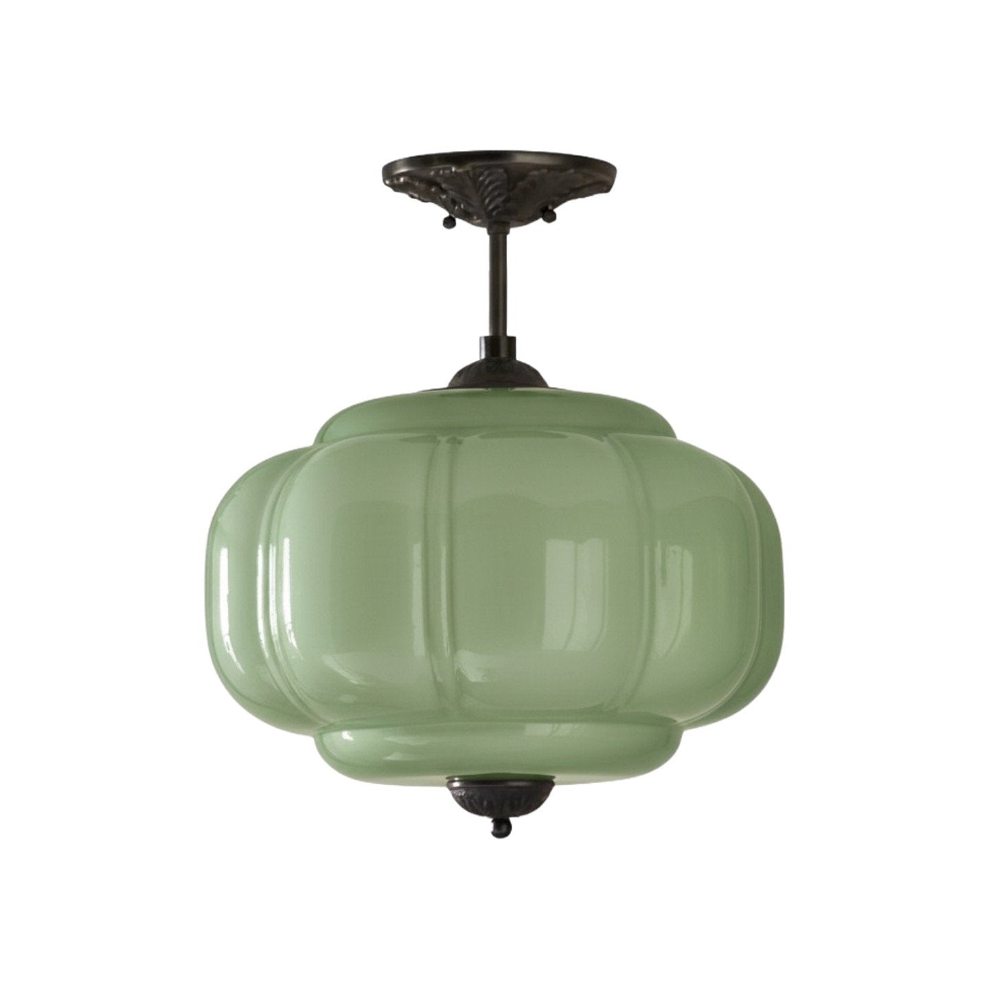 Eloise Vintage Glass Chandelier - Milk Glass Home Accent
