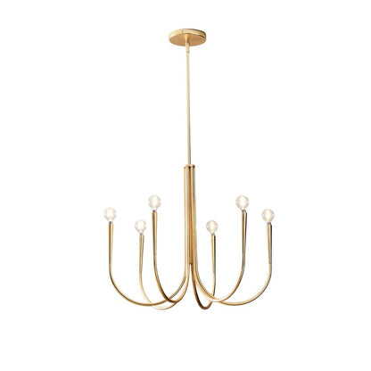 Borvia Swoop Arm Sculptural Chandelier – Vintage-Inspired Modern Ceiling Light for Dining or Living Room
