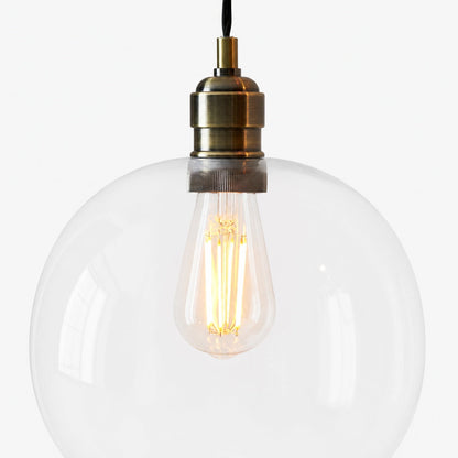 Clarione Height-Adjustable Glass Pendant Light - Classic Art Deco Light