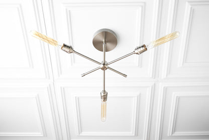 Mobilux Line Industrial Chandelier - Modern Ceiling Light Fixture for Home