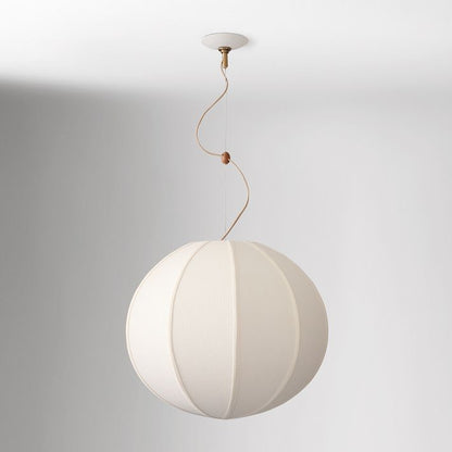 Alvian Pendant Light - Linen Shade with Adjustable Height for Cozy Dining