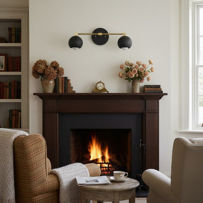 Metio Kuppel-Dekoratives Schminklicht – Klassische Badezimmer-Wandlampe mit Kugelschirm