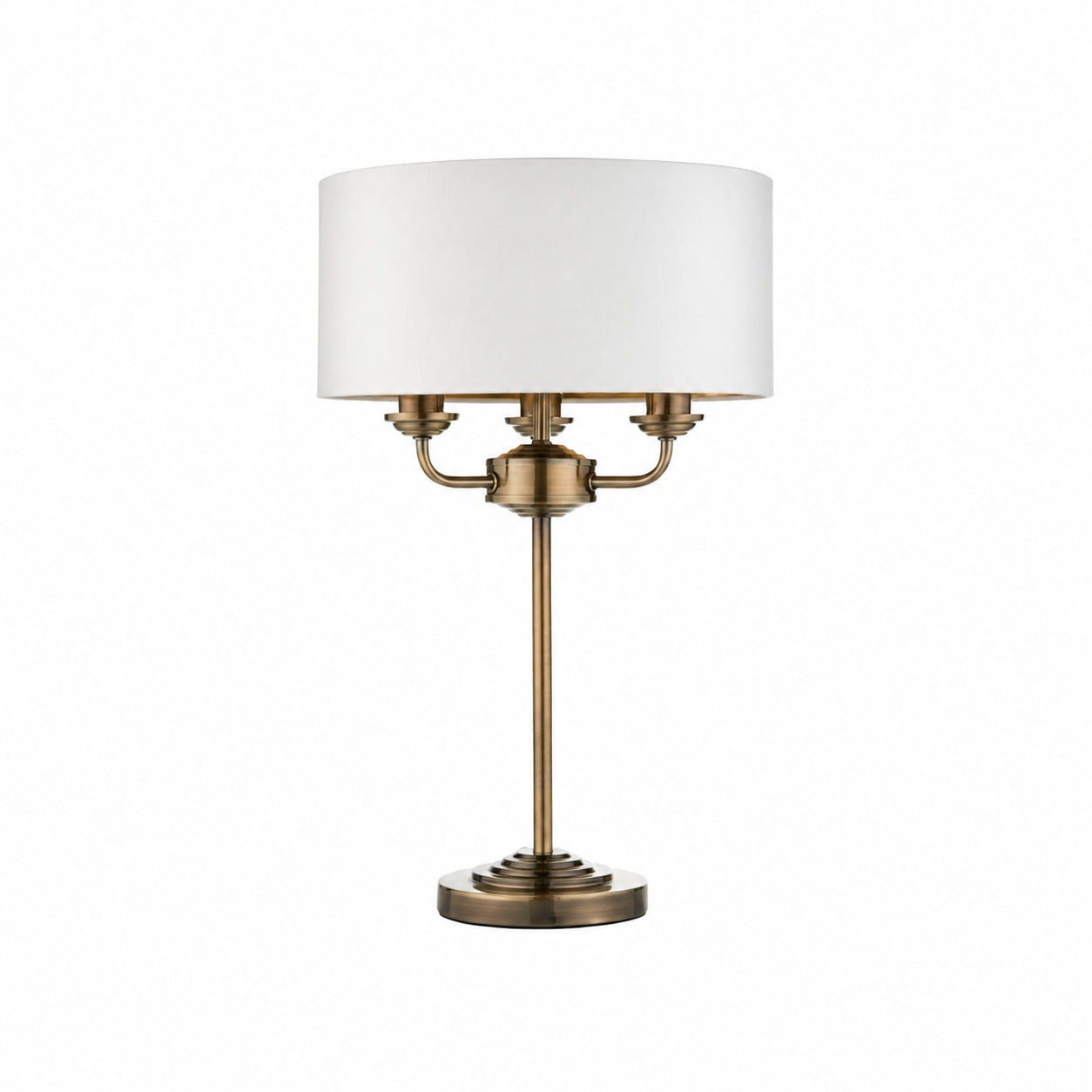 Tela Tischleuchte mit 1 oder 3 Leuchten – Modernes Leinen- und Metalldesign für Nachttisch oder Wohnzimmer